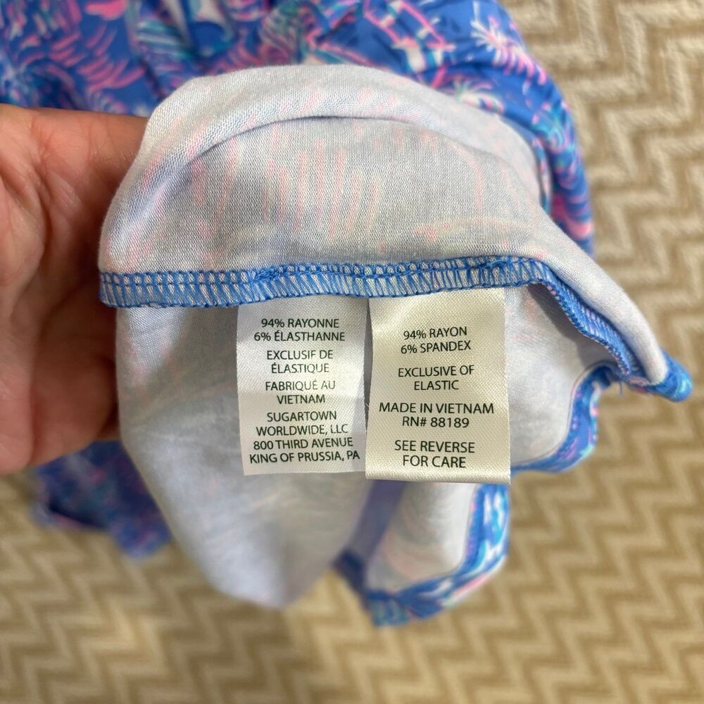 Lilly Pulitzer Kailua Smocked Shoulder Tie Dress Boca Blue - Picture 6 of 11